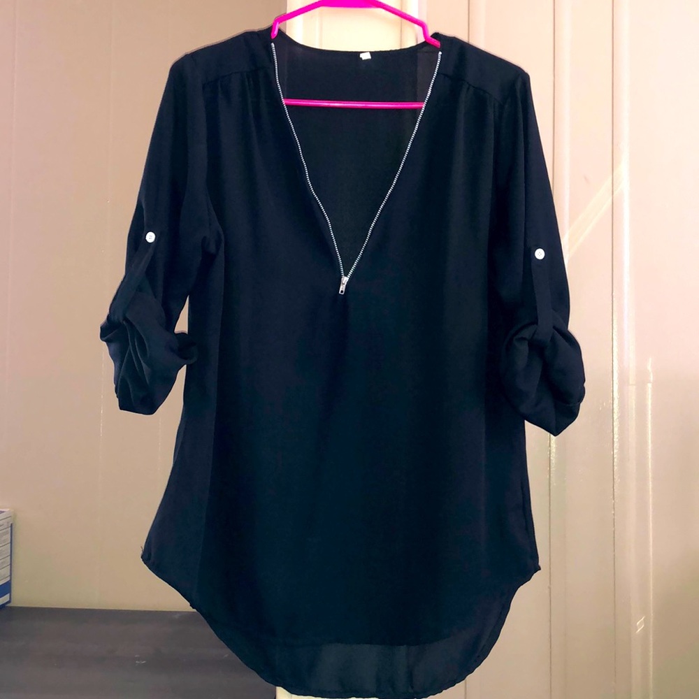 Adjustable V Neck Tunic